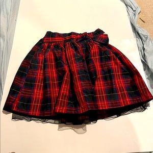 Gap silk plaid skirt L (10)
